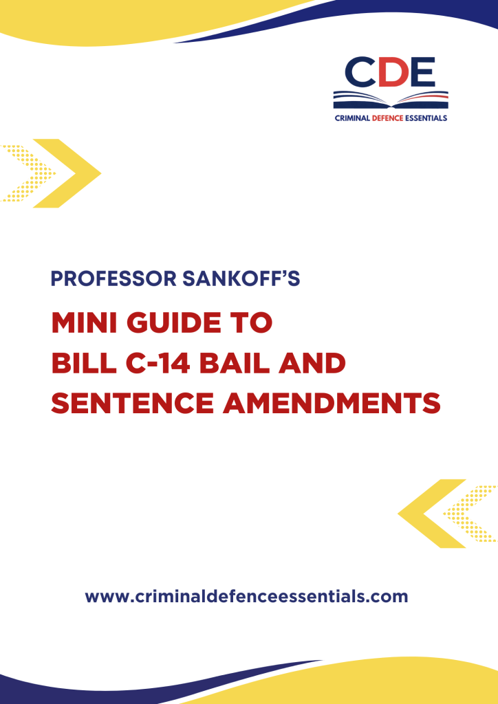 Mini Guide to Bill C 14 Bail and Sentence Amendments 2